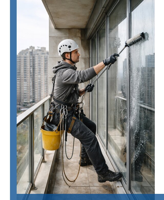 Профессиональная мойка балконного остекления в Сочи