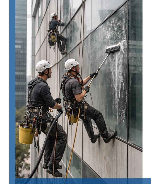 Профессиональная высотная мойка фасадов зданий в Сочи
