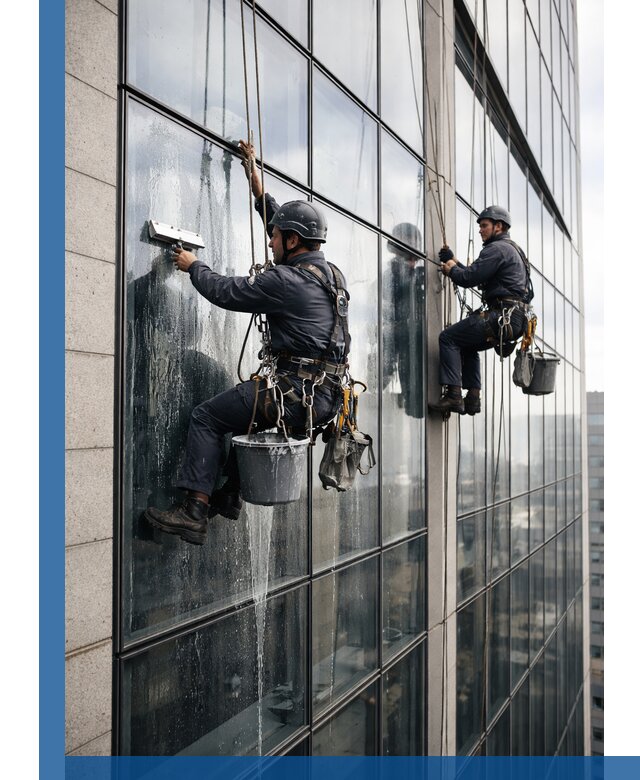 Профессиональная мойка стеклянных фасадов зданий в Сочи