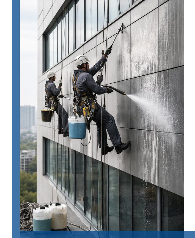 Профессиональная мойка вентилируемых фасадов в Сочи