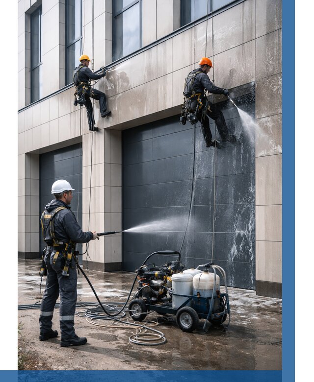 Послестроительная мойка фасада в Сочи от 310 р. | ВЫСОТНИК-Счи