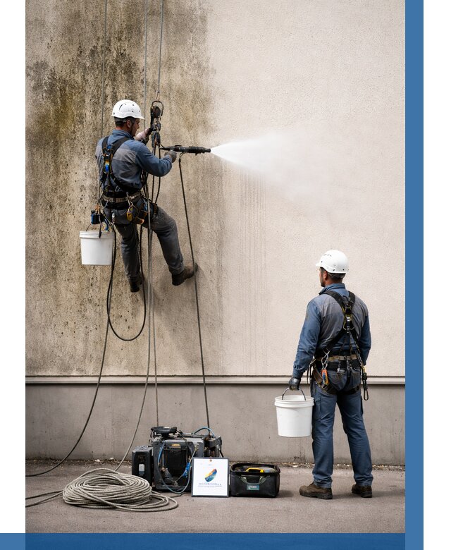 Очистка фасада от плесени в Сочи от 310 р. | ВЫСОТНИК-Счи