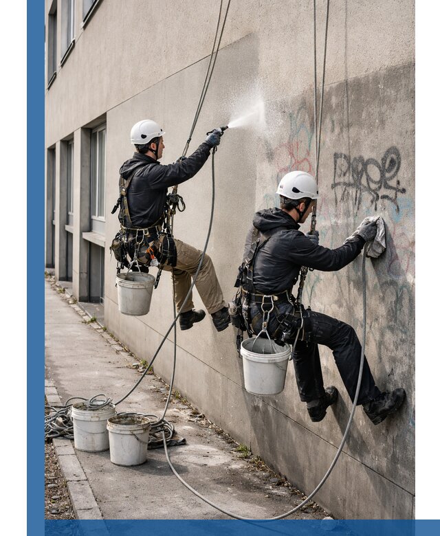 Антиграффити покрытие фасада с защитой от надписей в Сочи