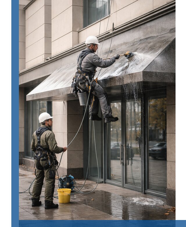 Профессиональная мойка козырьков и навесов в Сочи