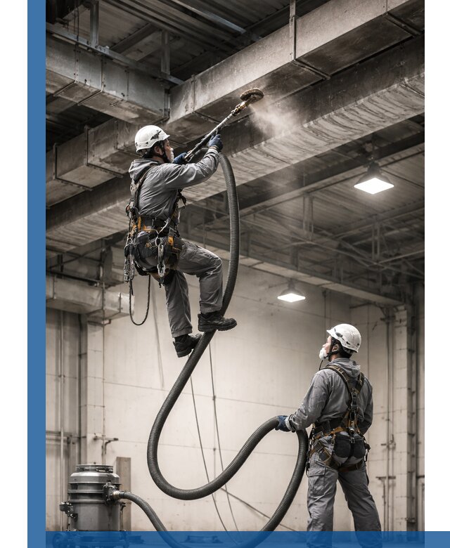 Обеспыливание потолочных конструкций в Сочи промышленным альпинизмом