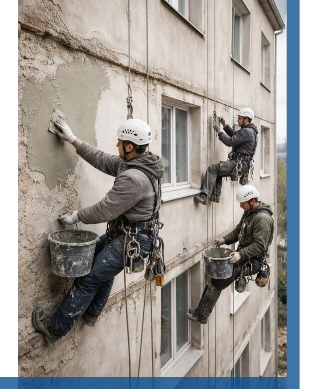 Ремонт штукатурного фасада в Сочи от 775 р. под ключ | ВЫСОТНИК-Счи