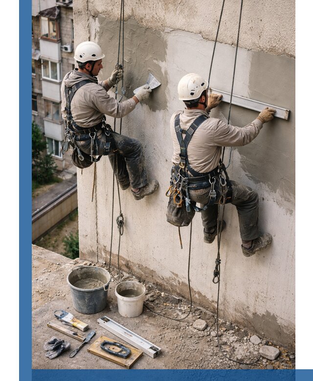 Комплексный ремонт штукатурного фасада с гарантией в Сочи