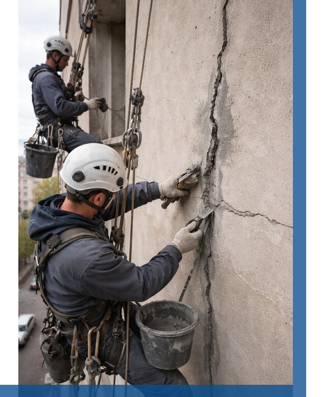 Заделка трещин на фасаде в Сочи от 930 р. | ВЫСОТНИК-Счи