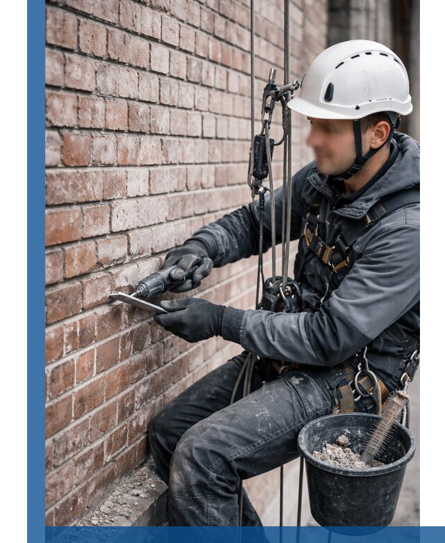 Расшивка кирпичных швов фасадов и стен, ремонт в Сочи