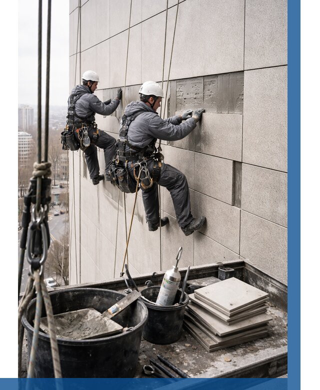 Ремонт фасада из керамогранита в Сочи от 2584 р. | ВЫСОТНИК-Счи