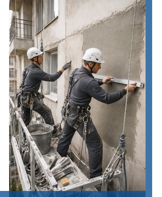 Штукатурка фасада на высоте в Сочи от 930 р. | ВЫСОТНИК-Счи