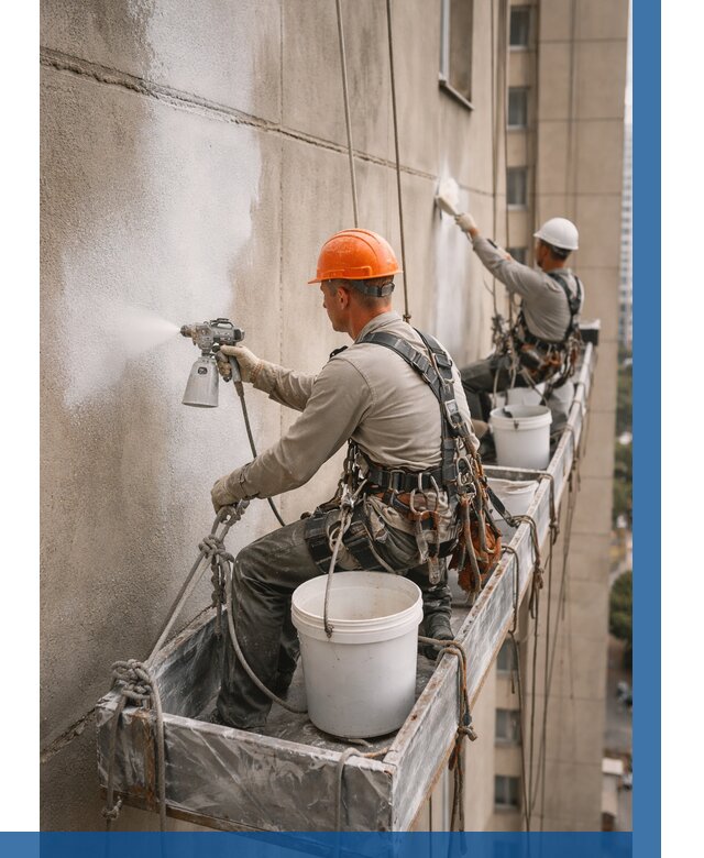 Грунтовка фасада на высоте в Сочи от 124 р. | ВЫСОТНИК-Счи