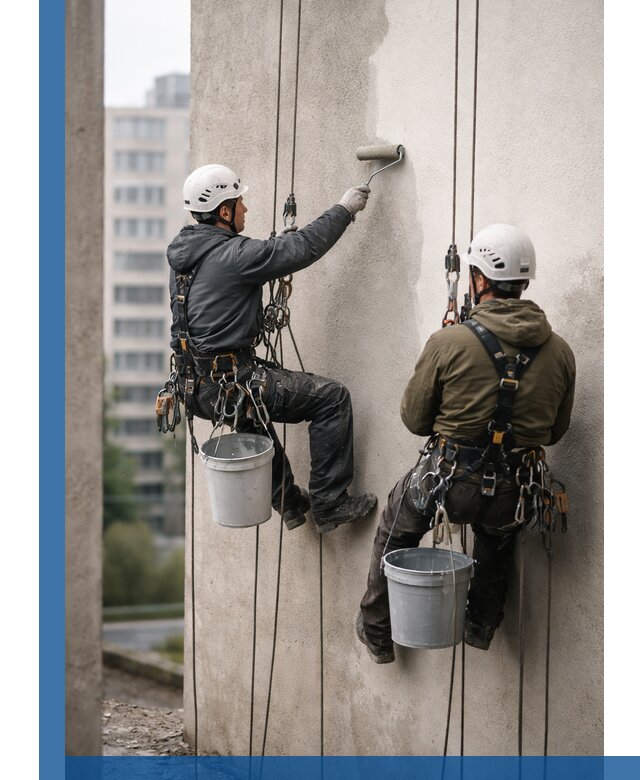 Покраска фасадов высотными альпинистами в Сочи с гарантией