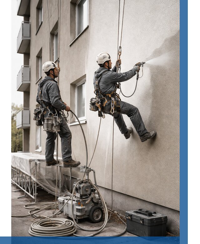 Безвоздушная покраска фасада в Сочи от 227 р/м² | ВЫСОТНИК-Счи