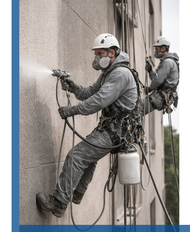 Безвоздушная покраска фасадов зданий в Сочи профессионально