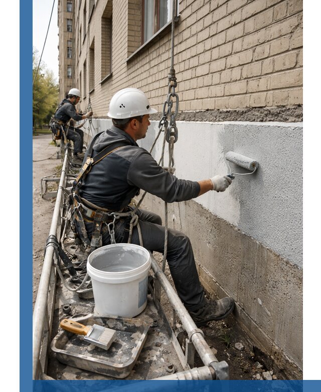 Окраска цоколя здания в Сочи профессионально и надежно