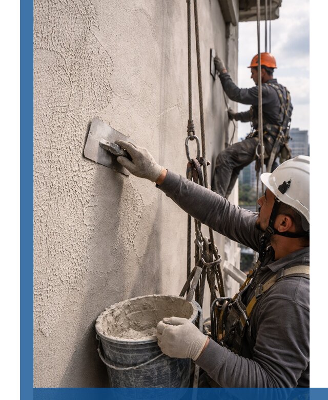 Декоративная штукатурка фасада с утеплением и защитой в Сочи