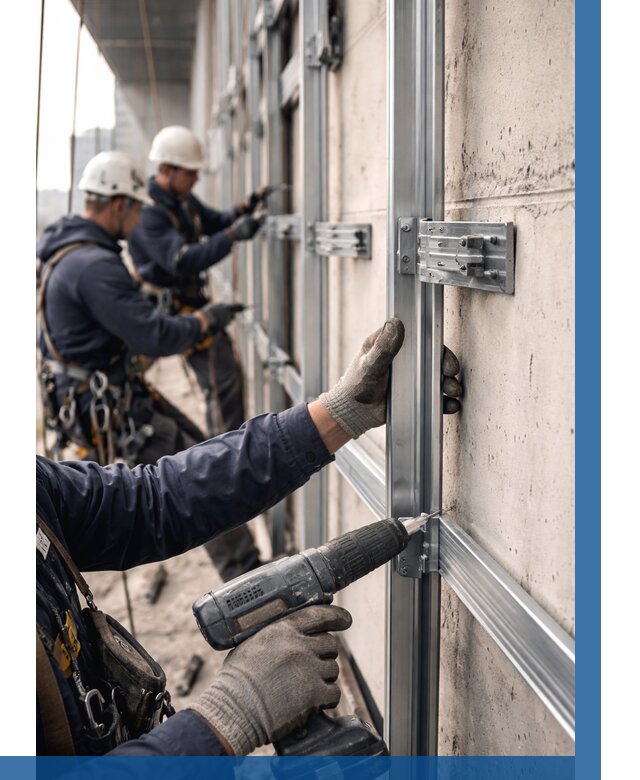 Монтаж подсистемы вентфасада в Сочи от 879 р. | ВЫСОТНИК-Счи