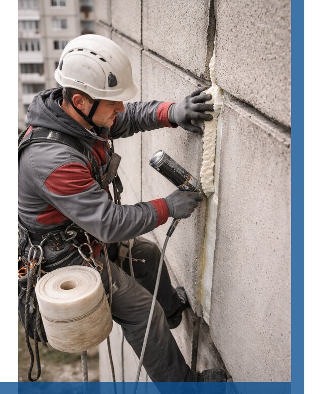 Утепление межпанельных швов в Сочи от 724 р. | ВЫСОТНИК-Счи