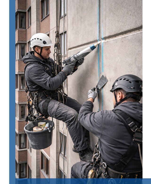 Вторичная герметизация швов фасада и кровли в Сочи