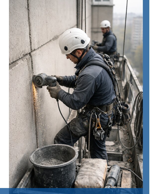 Штробление межпанельных швов в Сочи от 1240 р. | ВЫСОТНИК-Счи