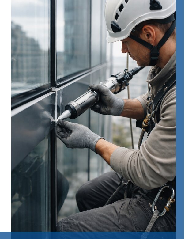 Герметизация стыков витража в Сочи от 1240 р. | ВЫСОТНИК-Счи