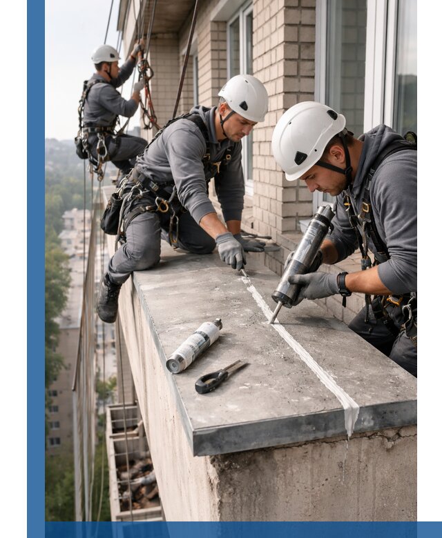 Герметизация балконного козырька в Сочи профессионально