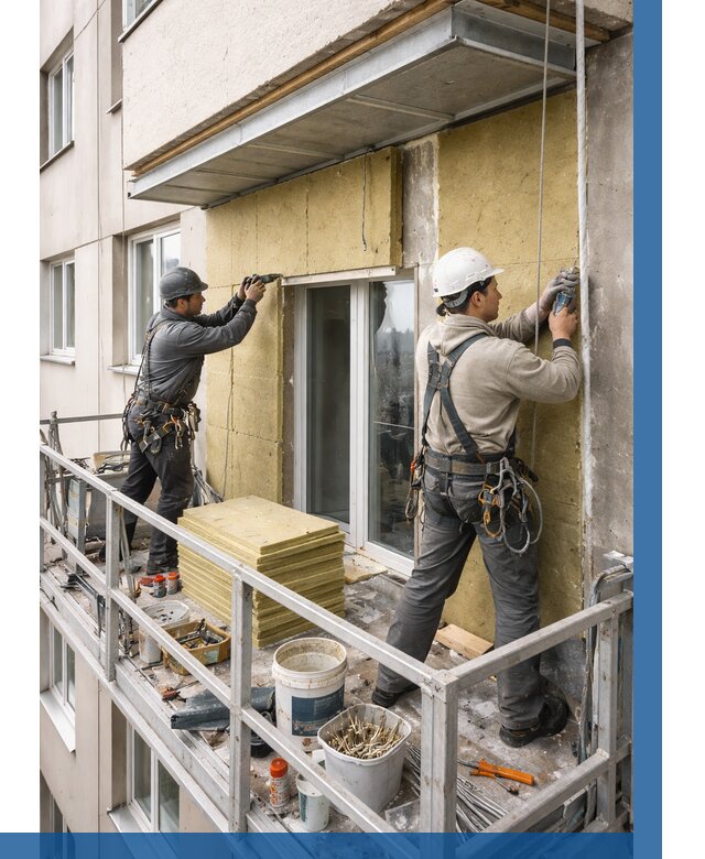 Утепление балкона снаружи в Сочи от 1654 р. под ключ ВЫСОТНИК-Счи