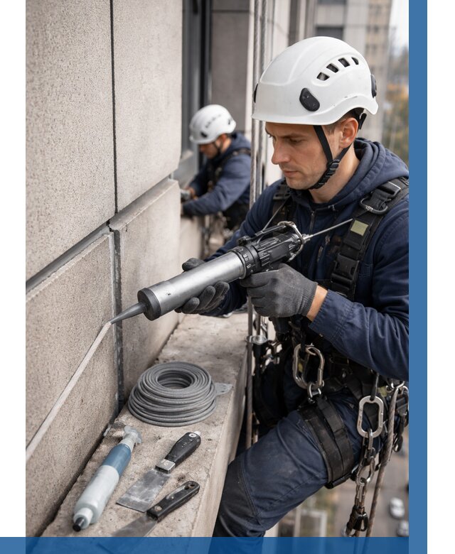 Герметизация деформационных швов фасада в Сочи от 724 | ВЫСОТНИК-Счи