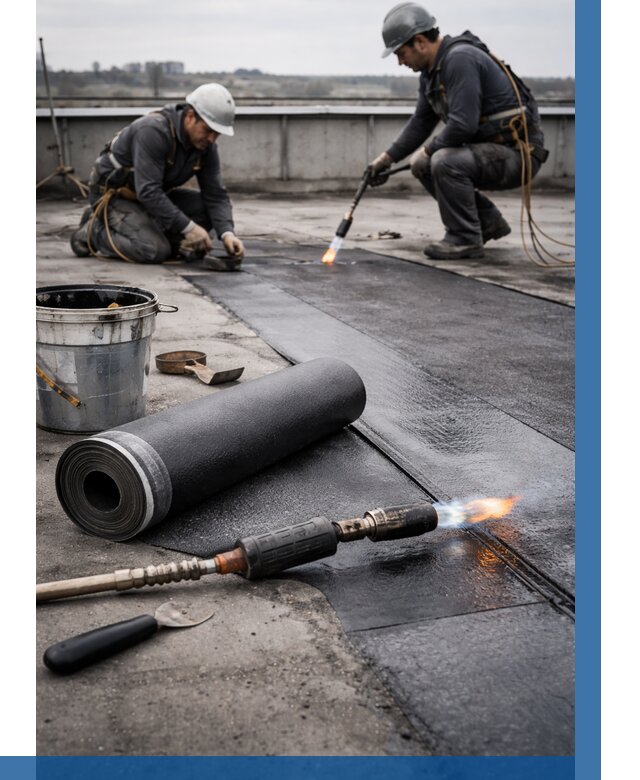 Ремонт рулонной кровли в Сочи от 672 р. | ВЫСОТНИК-Счи