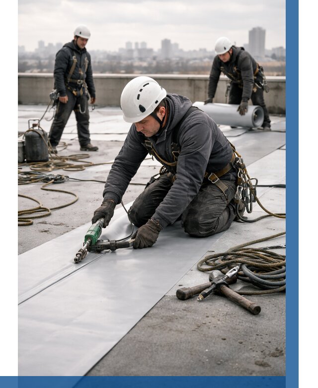 Ремонт мембранной кровли в Сочи от 1860 р./м2 | ВЫСОТНИК-Счи