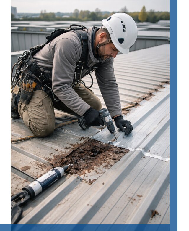 Ремонт профнастила на кровле в Сочи от 724 р. | ВЫСОТНИК-Счи