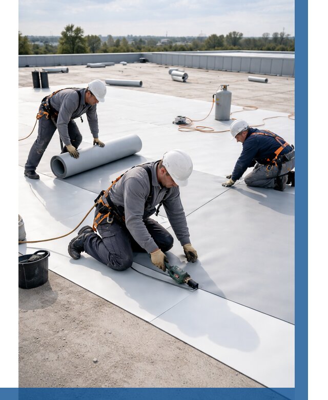 Монтаж мембранной кровли под ключ в Сочи от 1240 р. | ВЫСОТНИК-Счи