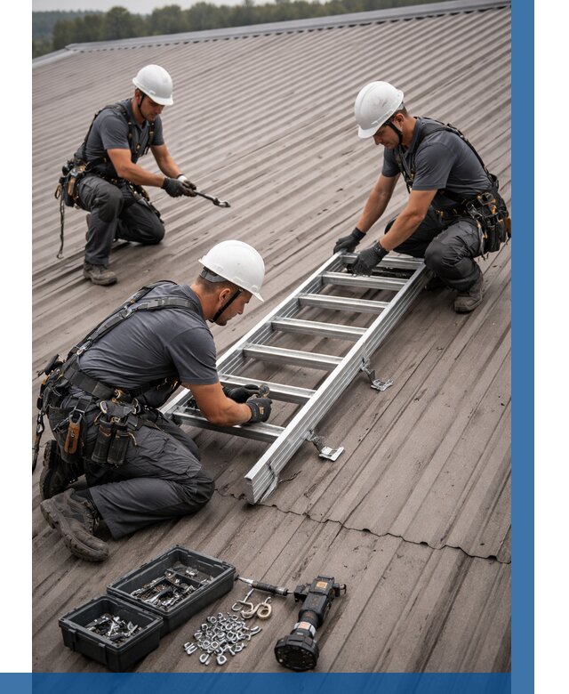 Монтаж кровельной лестницы в Сочи от 4651 р. | ВЫСОТНИК-Счи