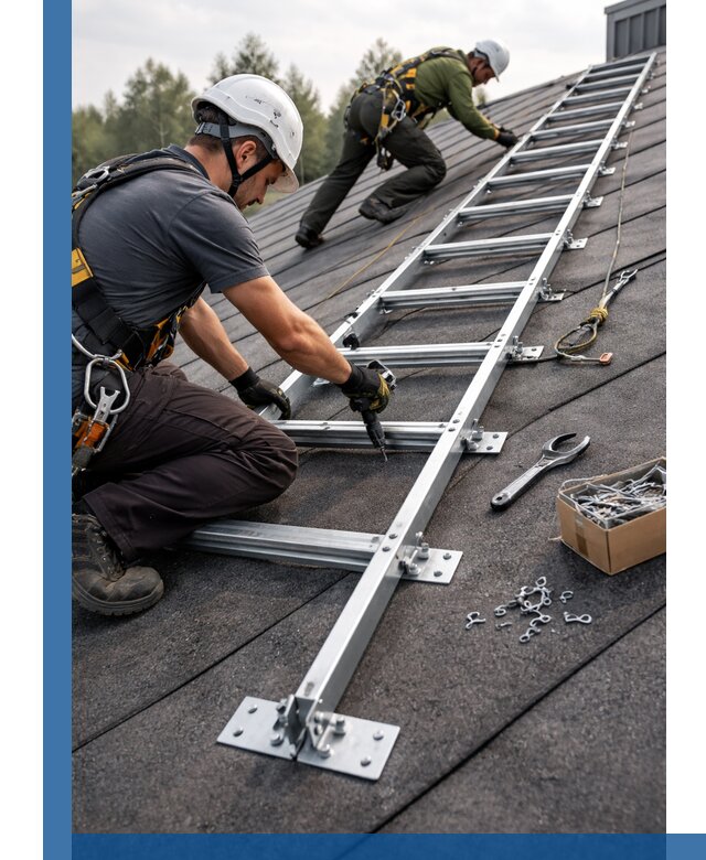 Профессиональный монтаж кровельной лестницы в Сочи под ключ