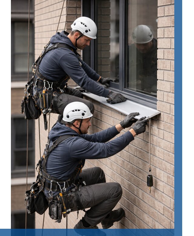 Монтаж оконных отливов под ключ в Сочи от 3618 р. | ВЫСОТНИК-Счи