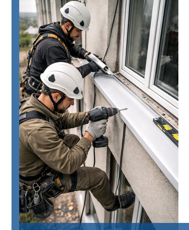 Профессиональный монтаж оконных отливов и отведения воды в Сочи