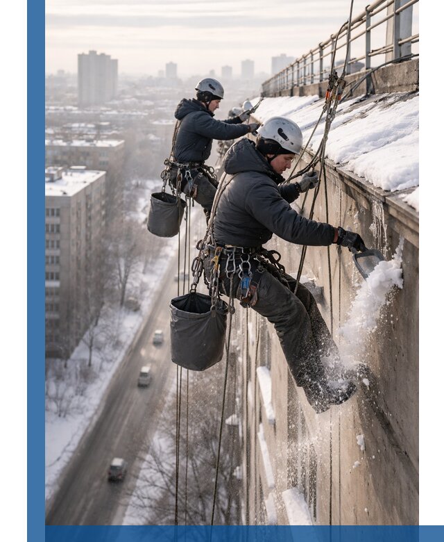 Очистка карнизов от снега в Сочи профессионально и безопасно