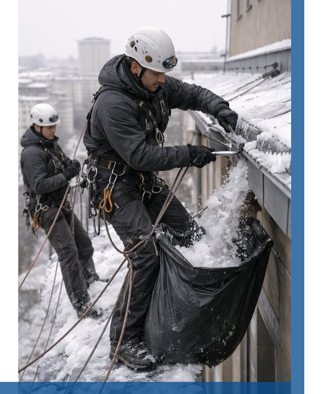 Аварийная очистка крыши в Сочи под ключ от 310 р. | ВЫСОТНИК-Счи