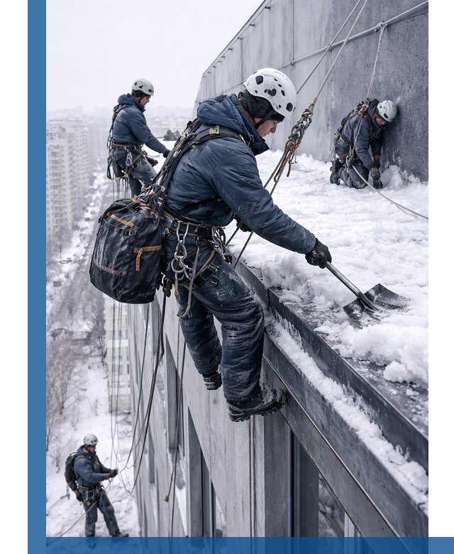 Абонентское обслуживание кровли зимой в Сочи регулярный уход