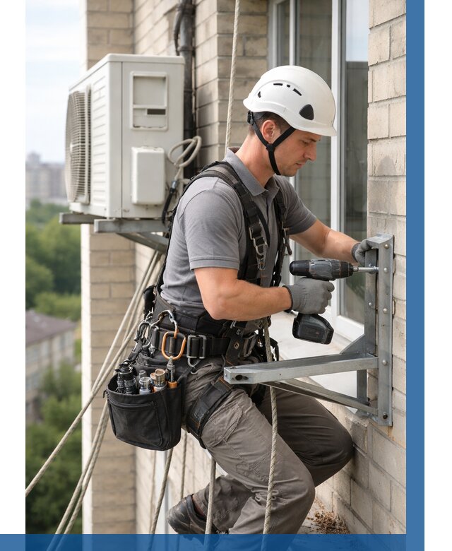 Установка кронштейнов кондиционера в Сочи от 3618 р. | ВЫСОТНИК-Счи