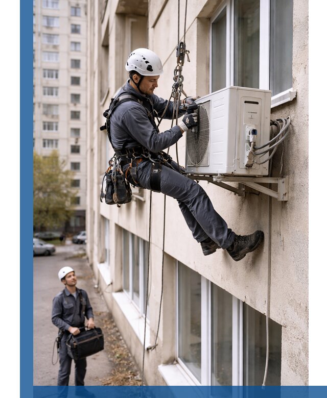 Демонтаж внешнего блока кондиционера в Сочи профессионально