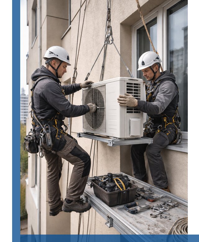 Перенос внешнего блока кондиционера в Сочи с монтажом и крепежом