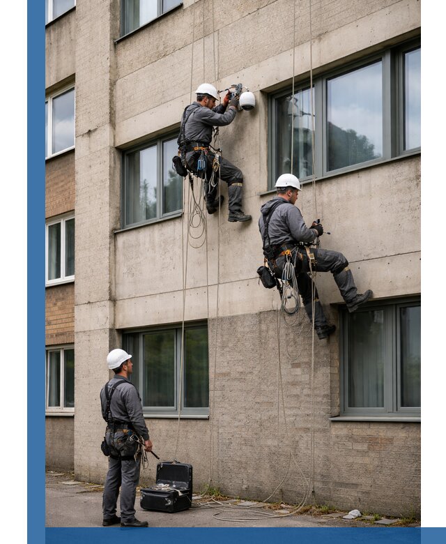 Монтаж фасадных камер видеонаблюдения в Сочи под ключ
