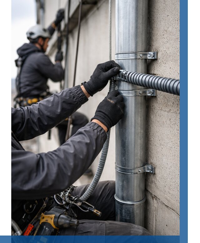 Монтаж гофры для кабеля в Сочи от 310 р. | ВЫСОТНИК-Счи