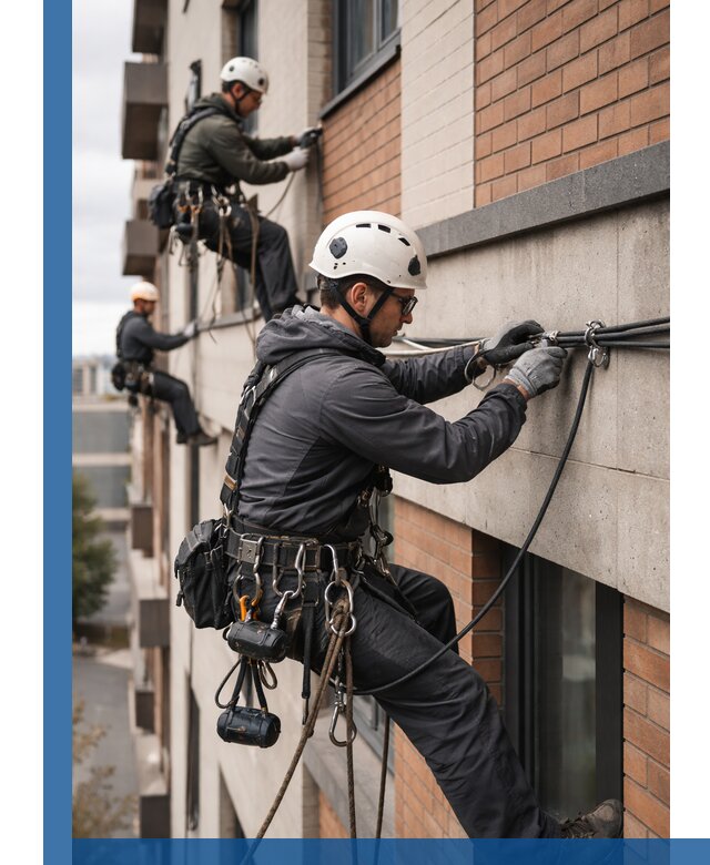 Крепление кабеля на фасаде монтаж и крепеж в Сочи