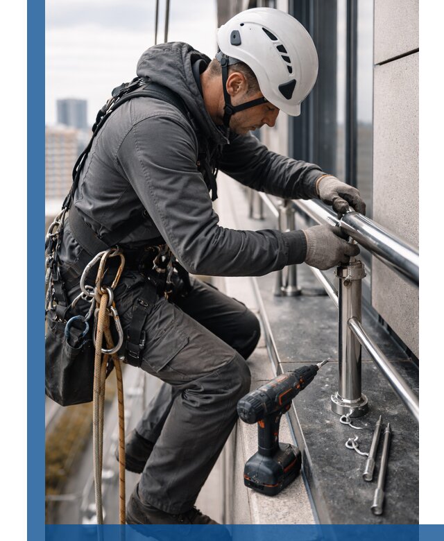 Монтаж ограждений на высоте в Сочи для зданий и конструкций