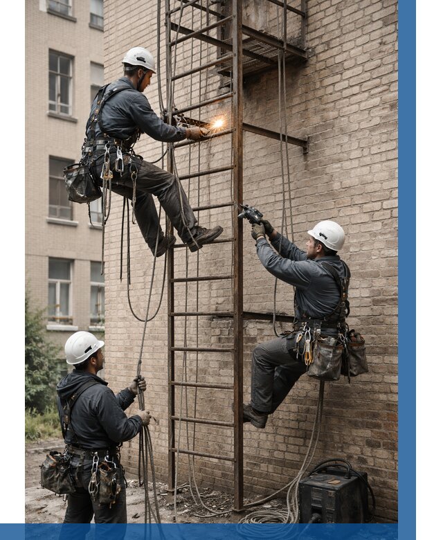 Ремонт пожарной лестницы в Сочи от 7752 р. | ВЫСОТНИК-Счи