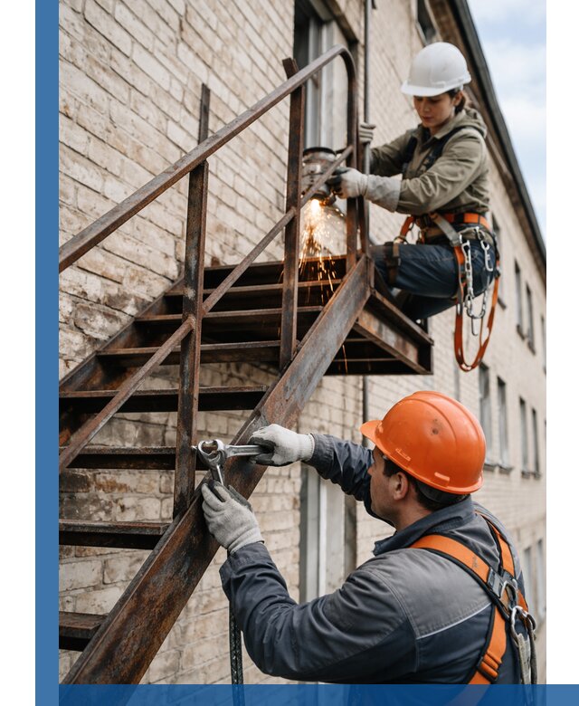 Ремонт и восстановление пожарных лестниц с выездом в Сочи