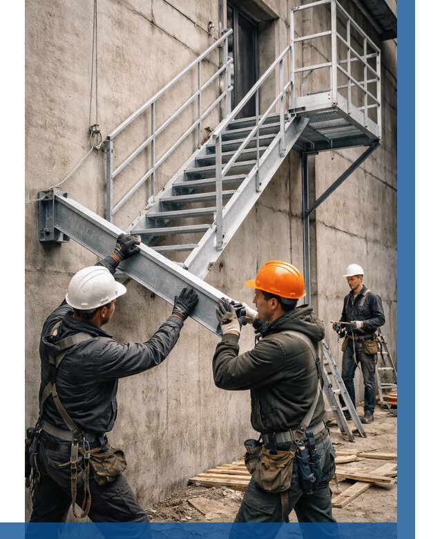 Монтаж металлических лестниц в Сочи от 15504 р. | ВЫСОТНИК-Счи